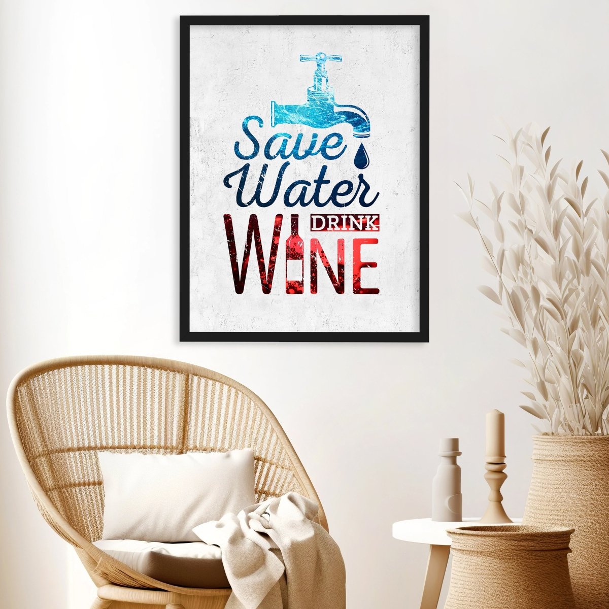 wandmotiv24 Poster, Poster - Spruch, Wein, Wasser - M0307 - Bild 3 wandmotiv24 Poster, Poster - Spruch, Wein, Wasser - M0307 - Bild 3