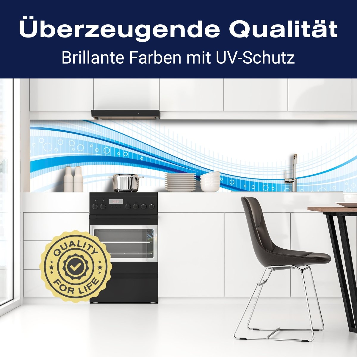 Küchenrückwand Blaue Welle M0312 entdecken - Bild 2 Küchenrückwand Blaue Welle M0312 entdecken - Bild 2