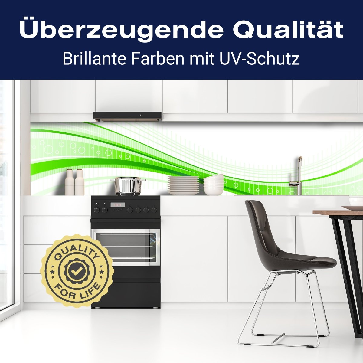 Küchenrückwand Grüne Welle M0313 entdecken - Bild 2 Küchenrückwand Grüne Welle M0313 entdecken - Bild 2