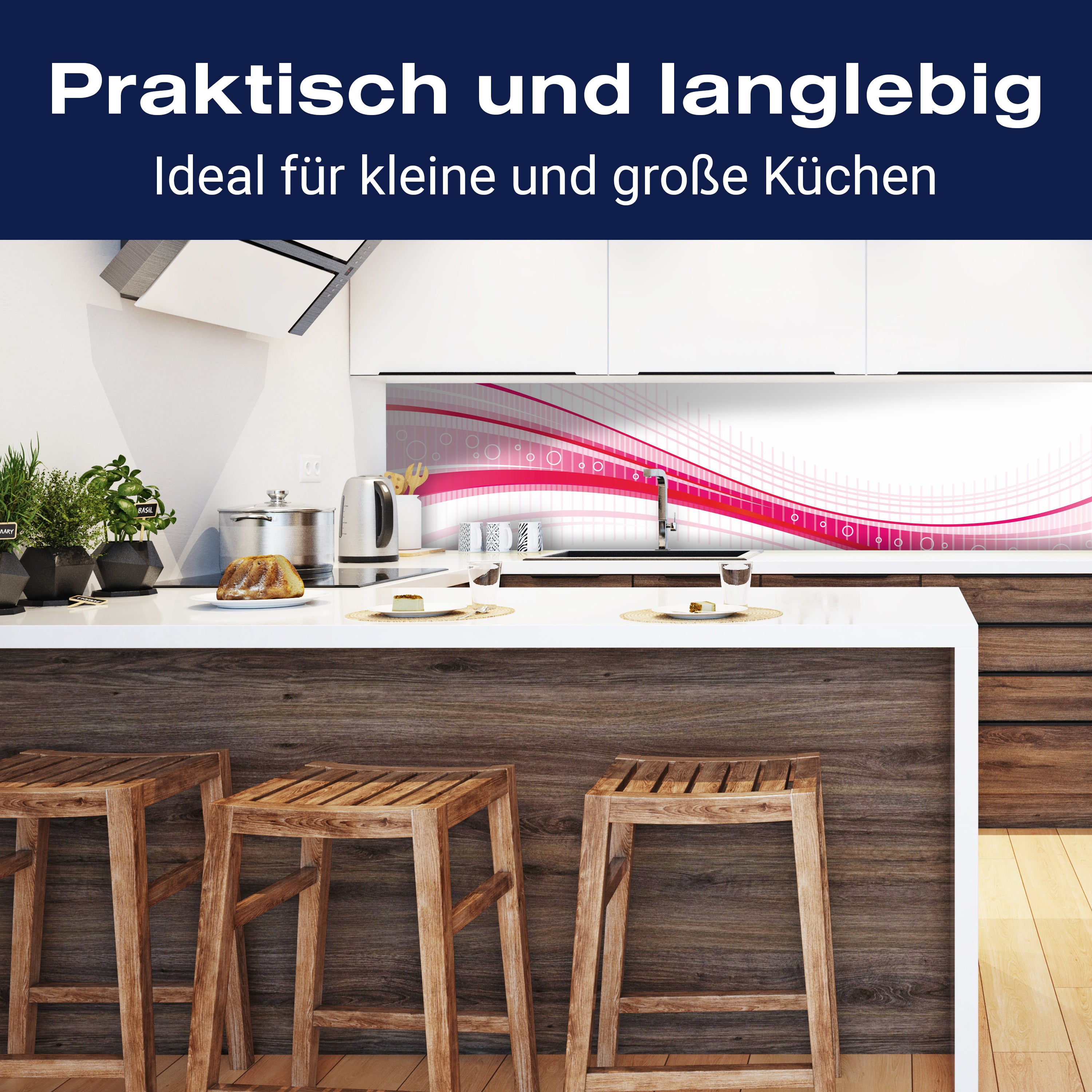 Küchenrückwand Pinke Welle M0314 entdecken - Bild 3 Küchenrückwand Pinke Welle M0314 entdecken - Bild 3