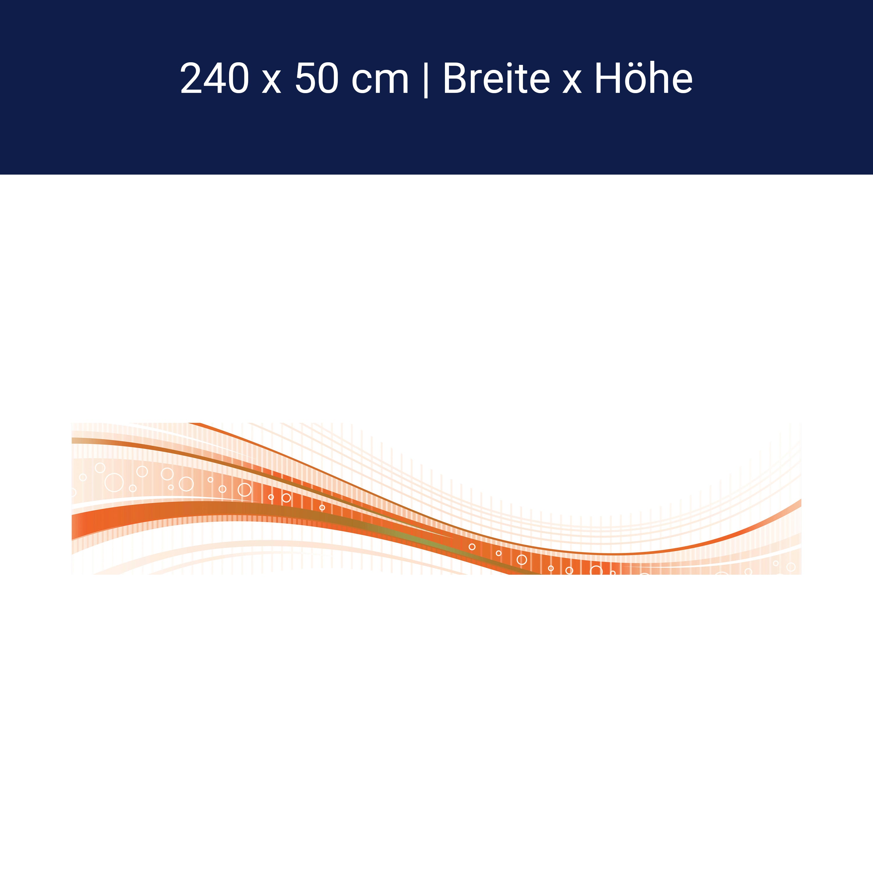 Küchenrückwand Orangene Welle M0315 Küchenrückwand Orangene Welle M0315