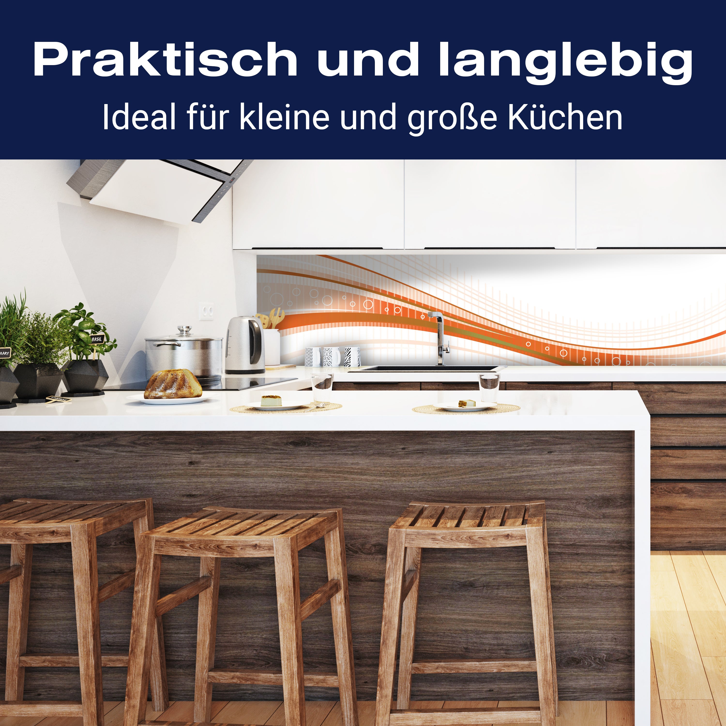 Küchenrückwand Orangene Welle M0315 entdecken - Bild 3 Küchenrückwand Orangene Welle M0315 entdecken - Bild 3