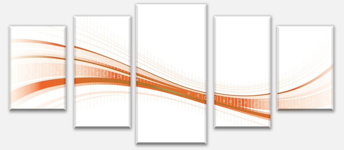 Leinwandbild Mehrteiler Orangene Welle M0315 entdecken - Bild 1 Leinwandbild Mehrteiler Orangene Welle M0315 entdecken - Bild 1