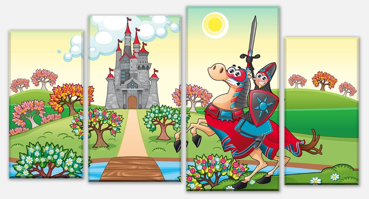 Leinwandbild Mehrteiler Furchtloser Ritter M0317 Leinwandbild Mehrteiler Furchtloser Ritter M0317