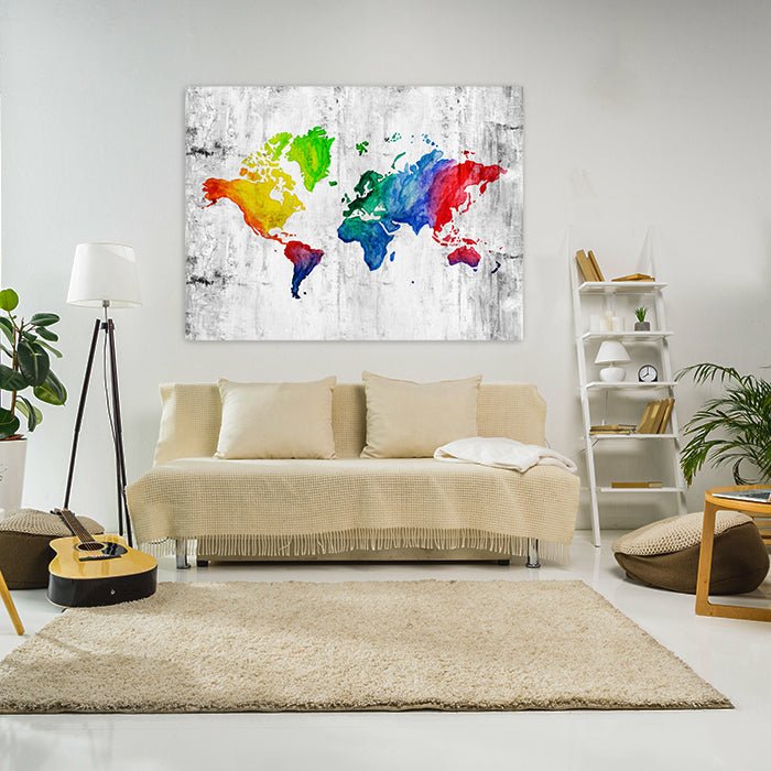 Leinwandbild Weltkarte, Querformat M0317 kaufen - Bild 3 Leinwandbild Weltkarte, Querformat M0317 kaufen - Bild 3