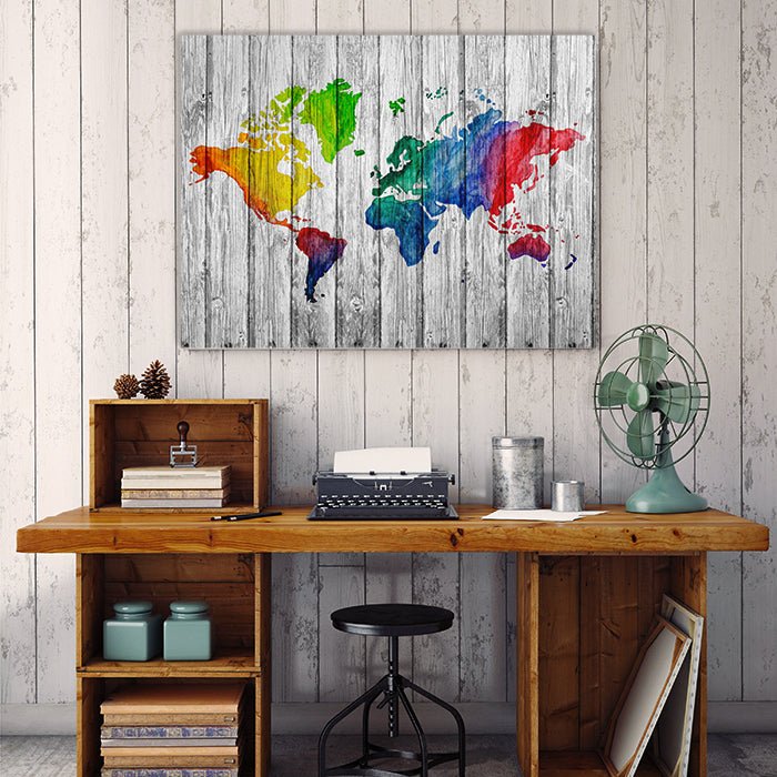 Leinwandbild Weltkarte, Querformat M0318 kaufen - Bild 3 Leinwandbild Weltkarte, Querformat M0318 kaufen - Bild 3
