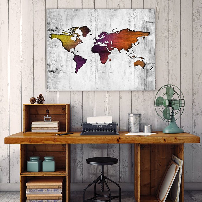 Leinwandbild Weltkarte, Querformat M0320 kaufen - Bild 3 Leinwandbild Weltkarte, Querformat M0320 kaufen - Bild 3