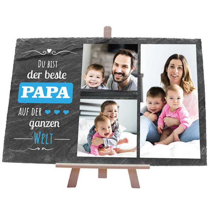 Schiefertafel Bester Papa M0323 - Bild 1 Schiefertafel Bester Papa M0323 - Bild 1