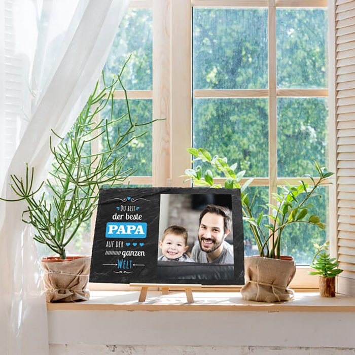 Schiefertafel Bester Papa M0324 - Bild 3 Schiefertafel Bester Papa M0324 - Bild 3