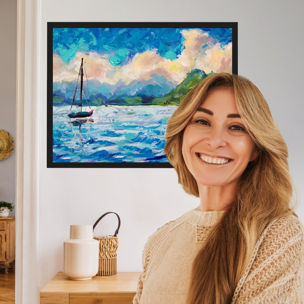 wandmotiv24 Poster, Poster - Kunst, Gemälde, Boot - M0332 - Bild 2 wandmotiv24 Poster, Poster - Kunst, Gemälde, Boot - M0332 - Bild 2