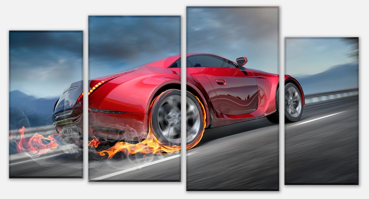 Leinwandbild Mehrteiler Sportwagen in Action M0334 Leinwandbild Mehrteiler Sportwagen in Action M0334