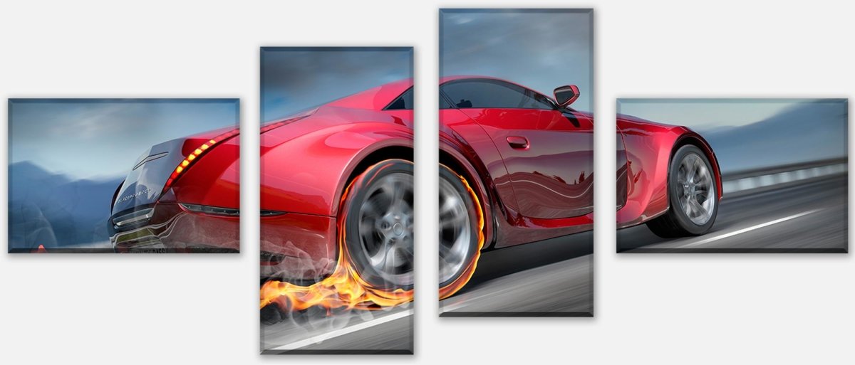 Leinwandbild Mehrteiler Sportwagen in Action M0334 Leinwandbild Mehrteiler Sportwagen in Action M0334