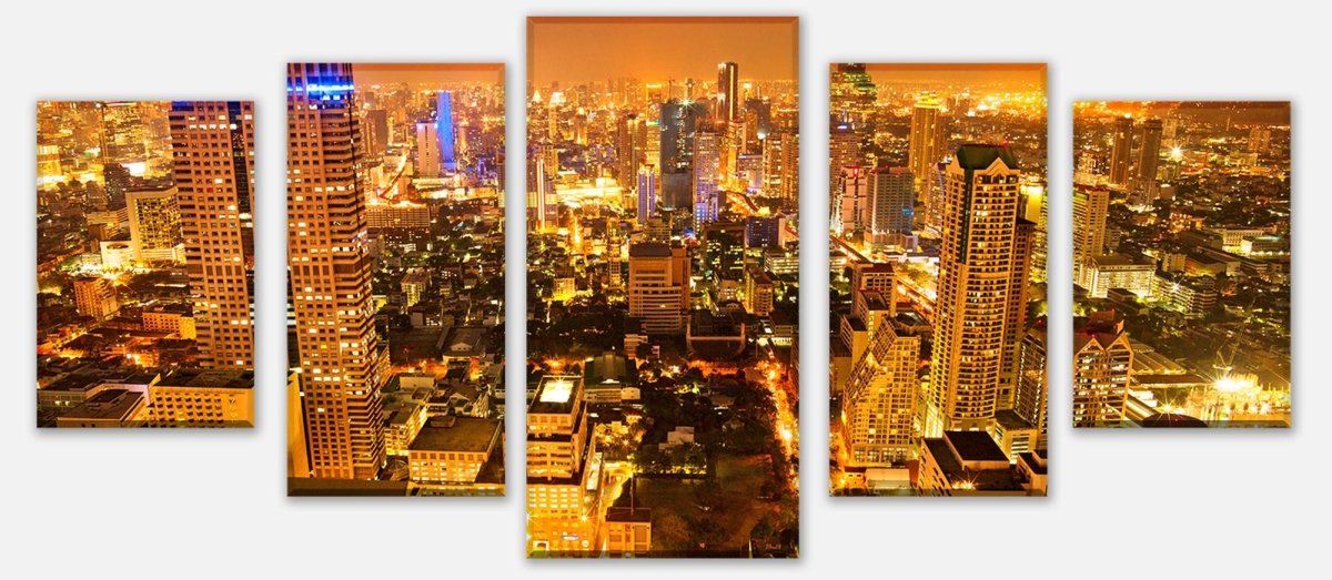 Leinwandbild Mehrteiler Goldene Nacht in Bangkok M0341 entdecken - Bild 1 Leinwandbild Mehrteiler Goldene Nacht in Bangkok M0341 entdecken - Bild 1