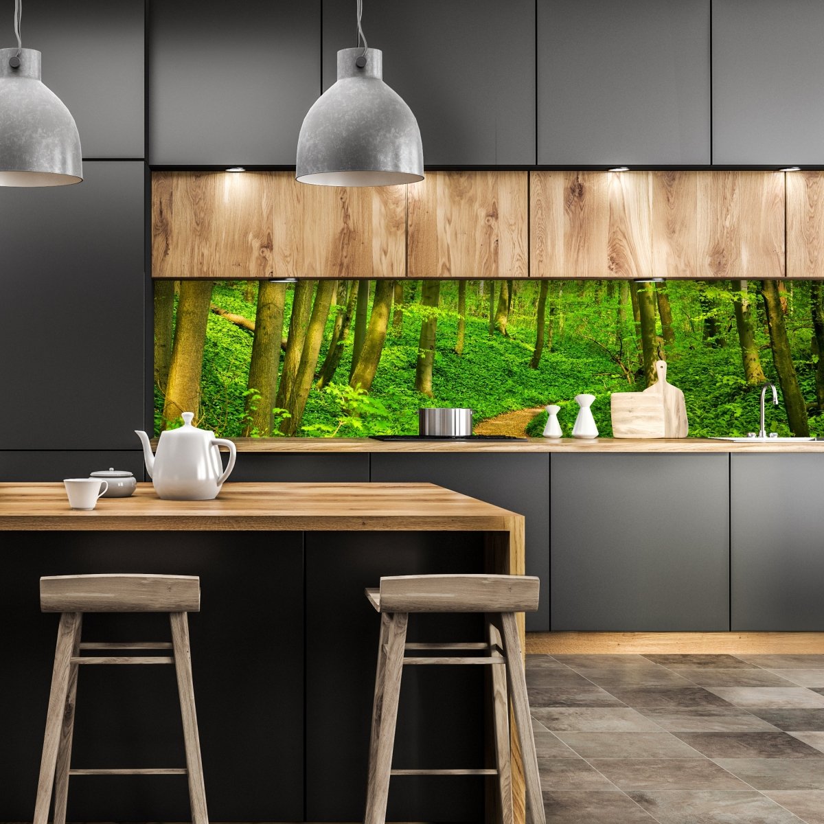 Küchenrückwand Waldpfad M0345 entdecken - Bild 1 Küchenrückwand Waldpfad M0345 entdecken - Bild 1