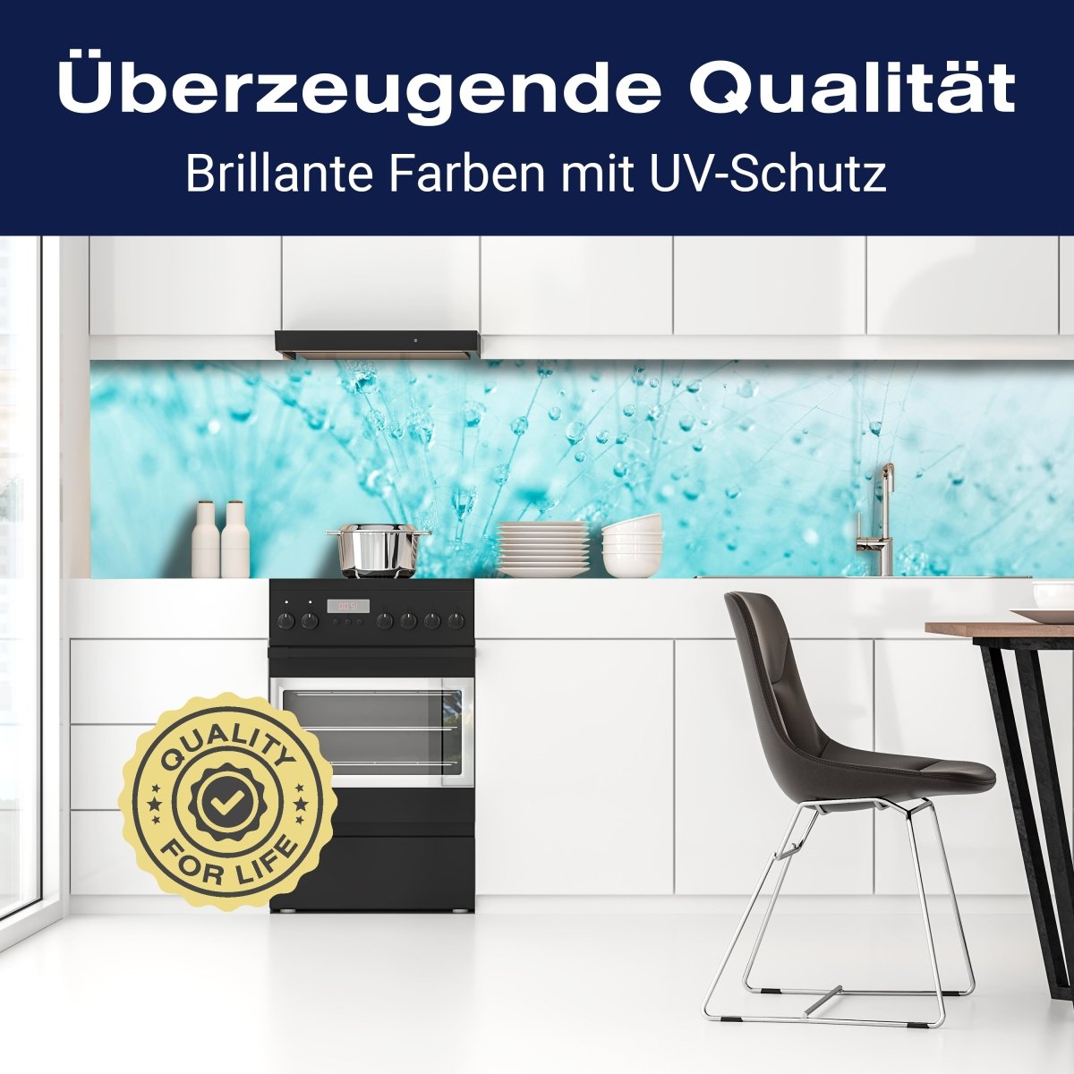 Küchenrückwand Pusteblume Türkis M0347 entdecken - Bild 2 Küchenrückwand Pusteblume Türkis M0347 entdecken - Bild 2