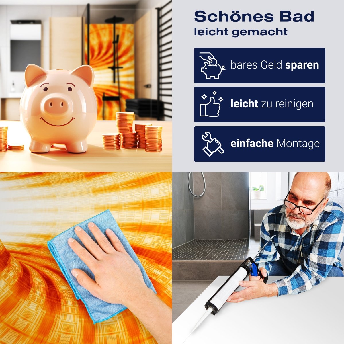 Duschwand Gelber Tunnel M0351 entdecken - Bild 7 Duschwand Gelber Tunnel M0351 entdecken - Bild 7