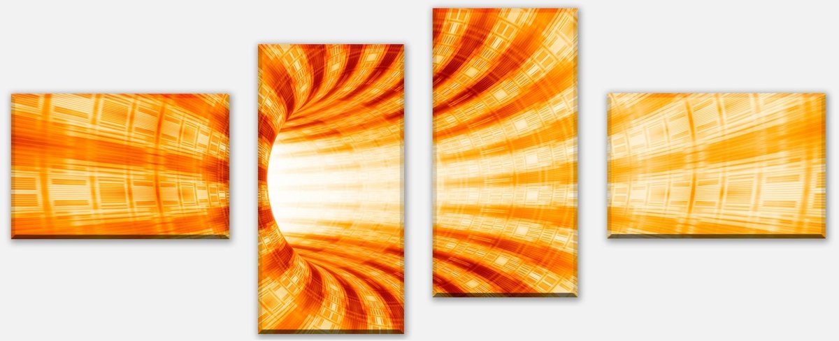 Leinwandbild Mehrteiler Gelber Tunnel M0351 Leinwandbild Mehrteiler Gelber Tunnel M0351