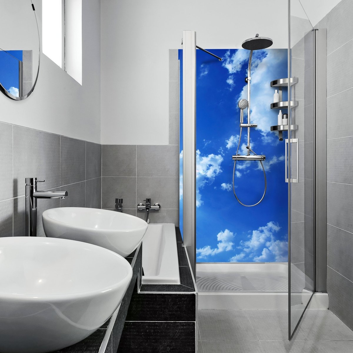 Duschwand Sommerhimmel M0353 entdecken - Bild 1 Duschwand Sommerhimmel M0353 entdecken - Bild 1