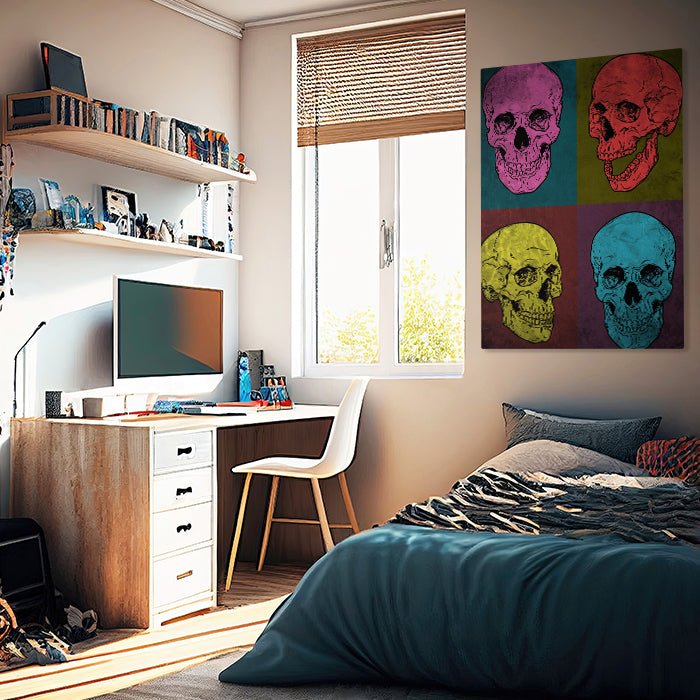 Leinwandbild Totenkopf, Hochformat M0353 kaufen - Bild 2 Leinwandbild Totenkopf, Hochformat M0353 kaufen - Bild 2