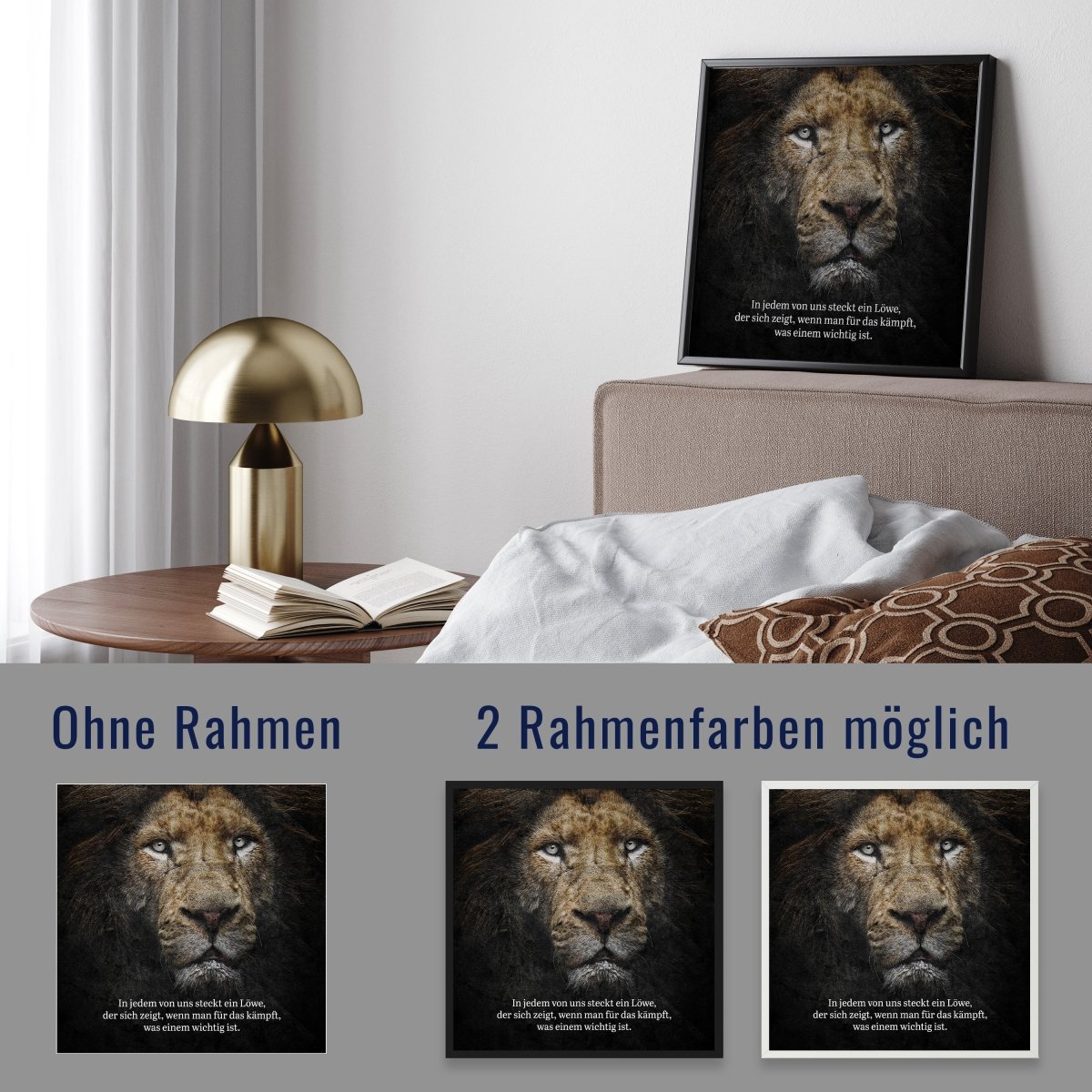 wandmotiv24 Poster, Poster - Motivation, Spruch, Löwe - M0353 - Bild 4 wandmotiv24 Poster, Poster - Motivation, Spruch, Löwe - M0353 - Bild 4