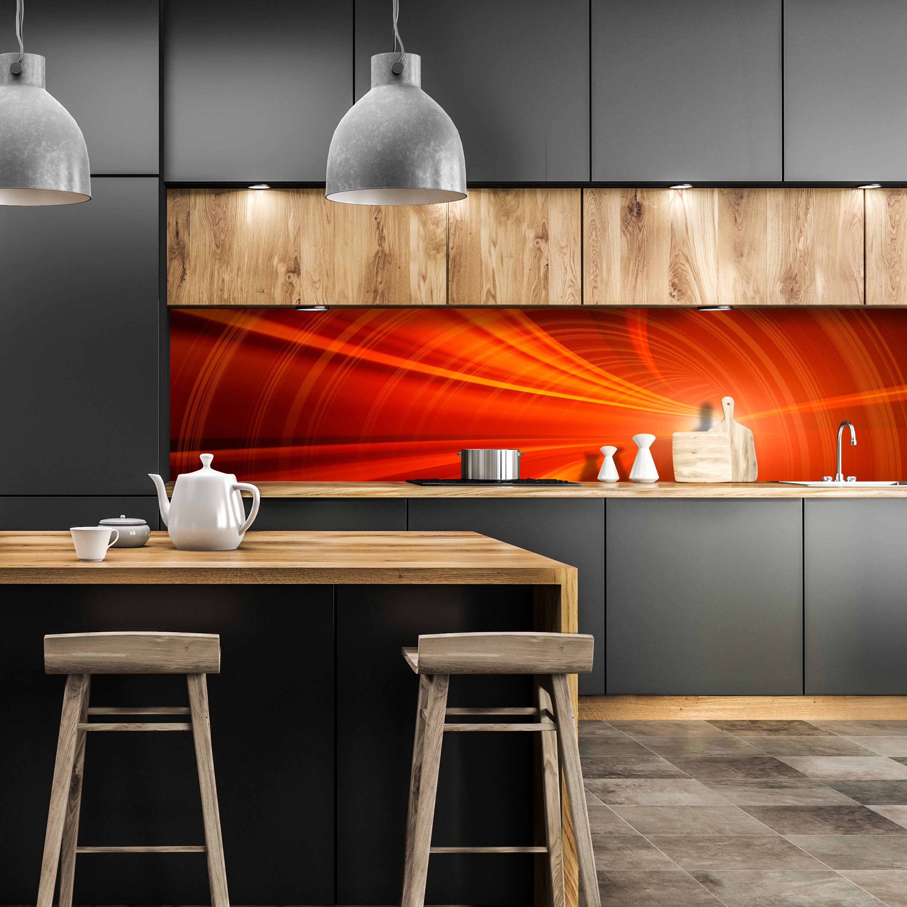 Küchenrückwand Orangener Tunnel M0355 entdecken - Bild 1 Küchenrückwand Orangener Tunnel M0355 entdecken - Bild 1