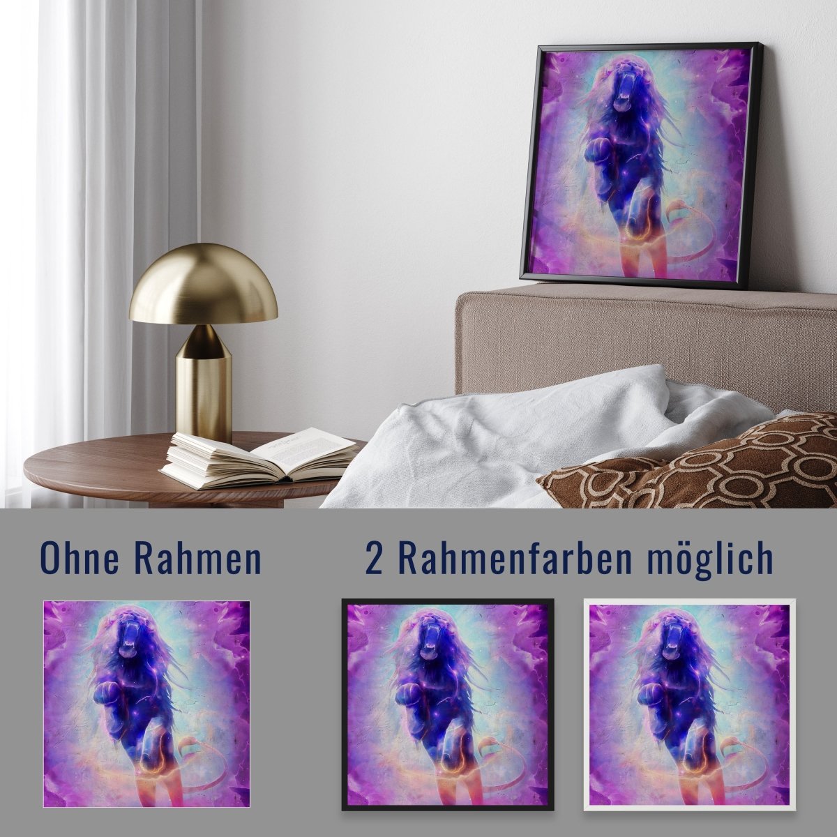 wandmotiv24 Poster, Poster - Löwe, Fantasy, Malerei - M0356 - Bild 4 wandmotiv24 Poster, Poster - Löwe, Fantasy, Malerei - M0356 - Bild 4