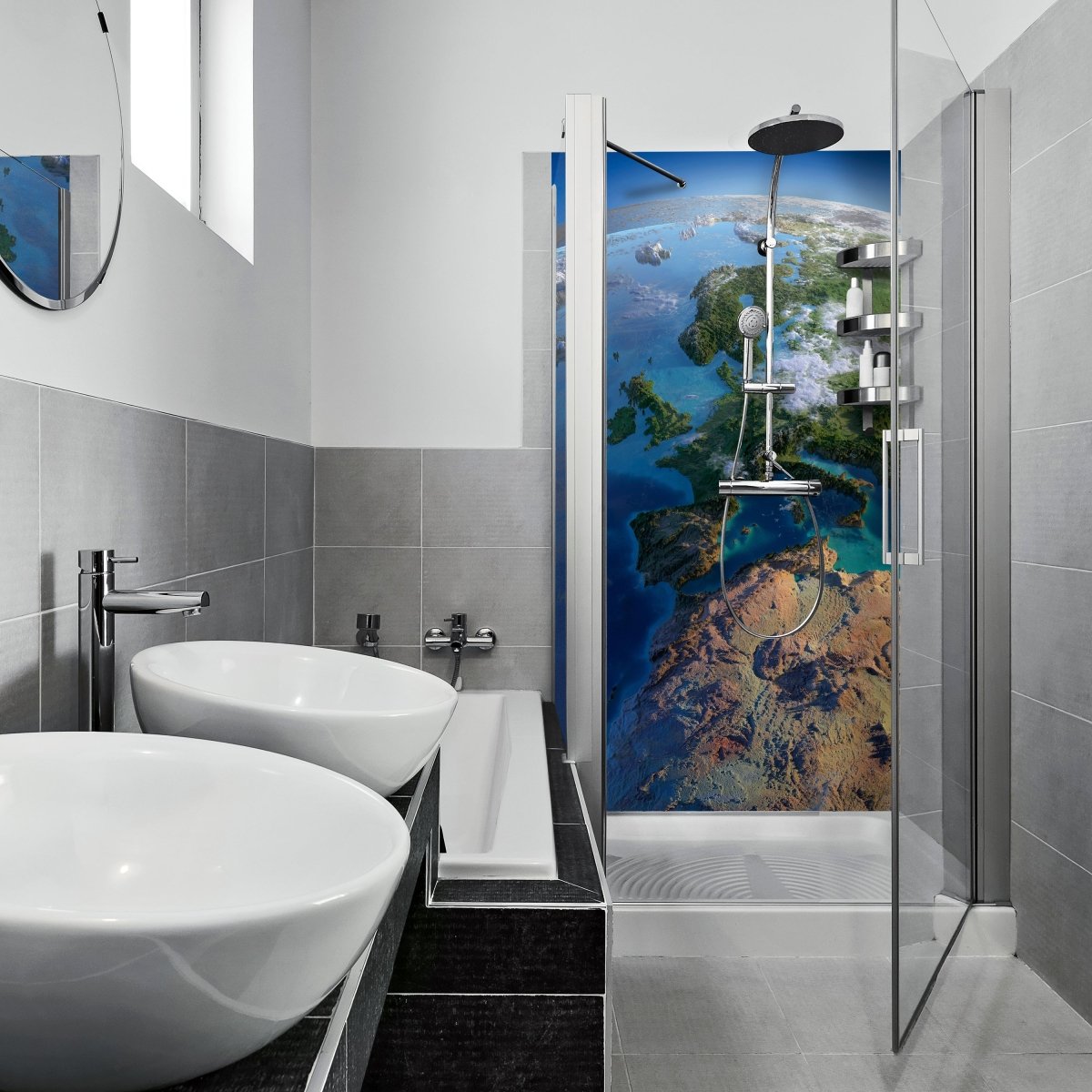 Duschwand Blauer Planet M0361 entdecken - Bild 1 Duschwand Blauer Planet M0361 entdecken - Bild 1