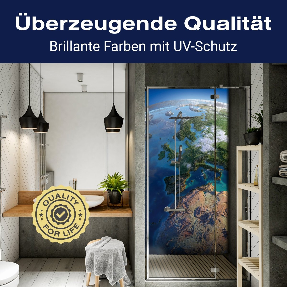 Duschwand Blauer Planet M0361 entdecken - Bild 2 Duschwand Blauer Planet M0361 entdecken - Bild 2