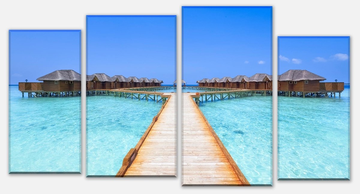 Leinwandbild Mehrteiler Malediven Ferienhäuser M0362 Leinwandbild Mehrteiler Malediven Ferienhäuser M0362