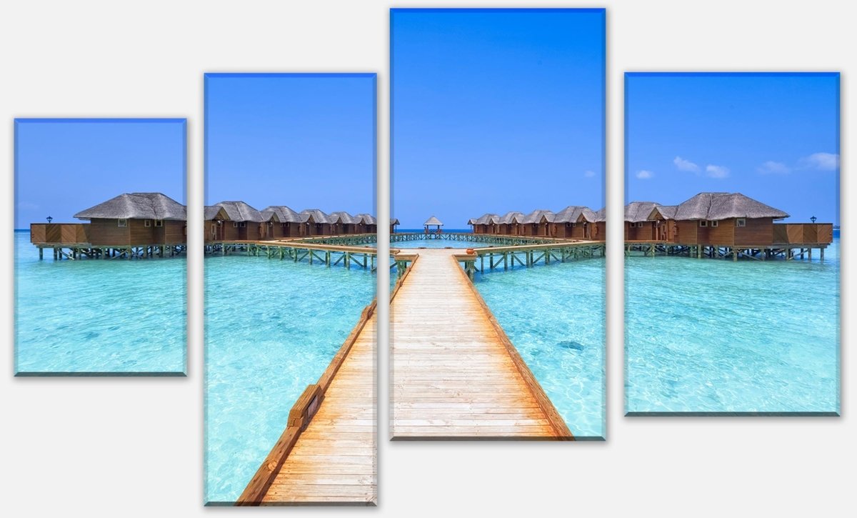 Leinwandbild Mehrteiler Malediven Ferienhäuser M0362 Leinwandbild Mehrteiler Malediven Ferienhäuser M0362