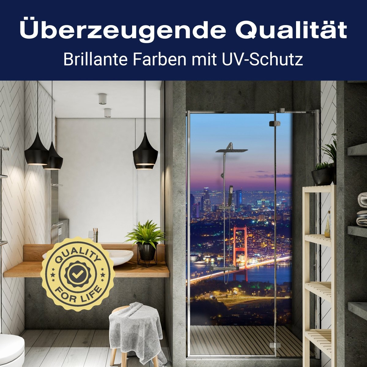 Duschwand Istanbul bei Nacht M0374 entdecken - Bild 2 Duschwand Istanbul bei Nacht M0374 entdecken - Bild 2