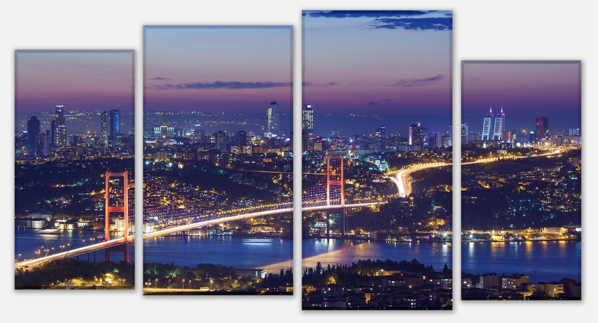 Leinwandbild Mehrteiler Istanbul bei Nacht M0374 Leinwandbild Mehrteiler Istanbul bei Nacht M0374