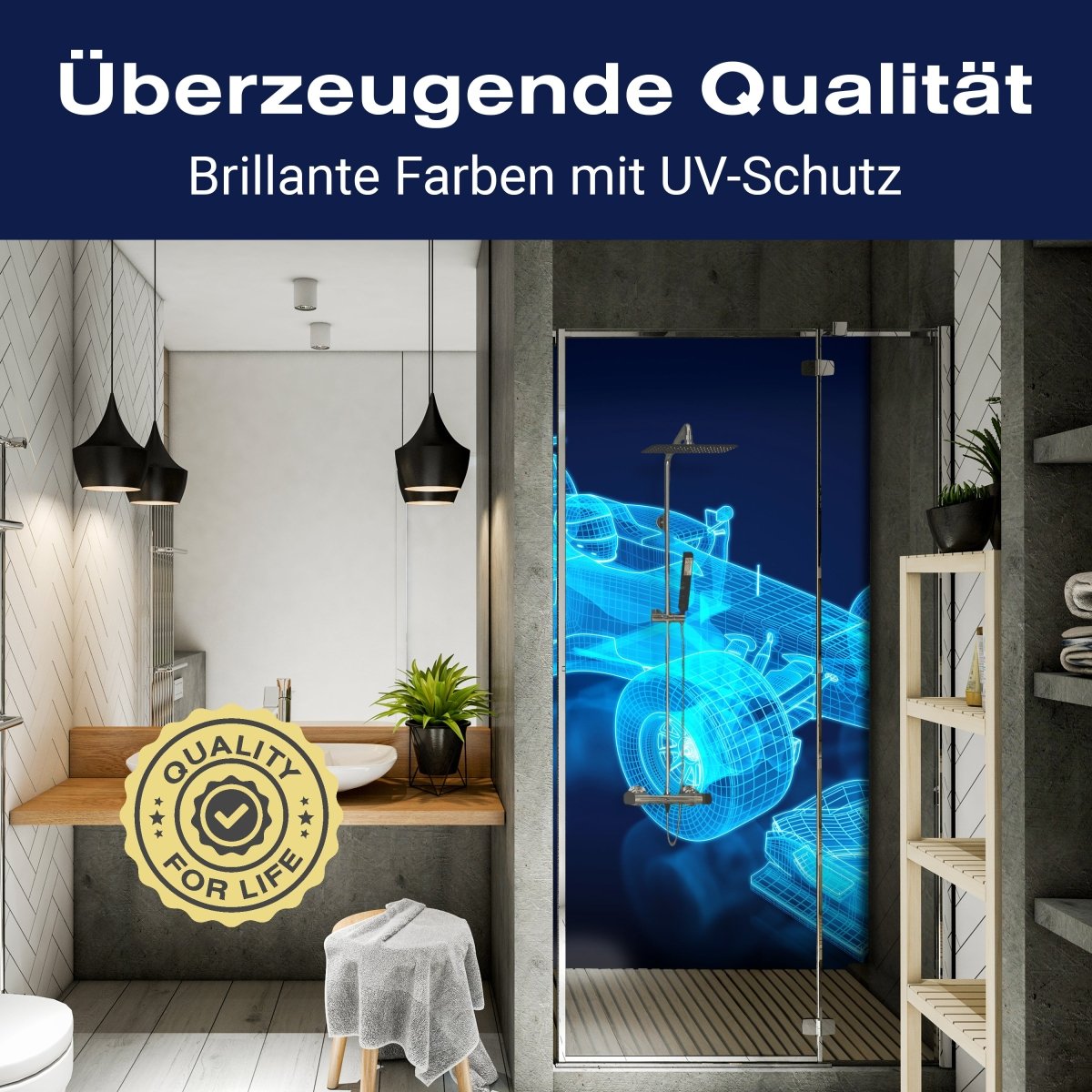 Duschwand Rennwagen Gitternetz M0377 entdecken - Bild 2 Duschwand Rennwagen Gitternetz M0377 entdecken - Bild 2