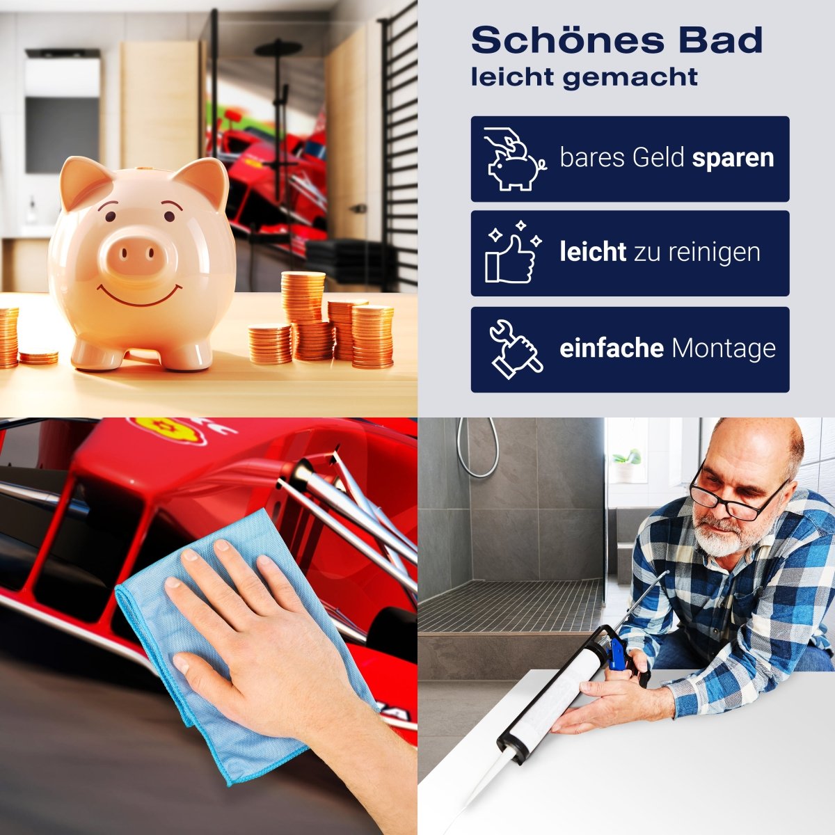 Duschwand Formel 1 M0382 entdecken - Bild 7 Duschwand Formel 1 M0382 entdecken - Bild 7