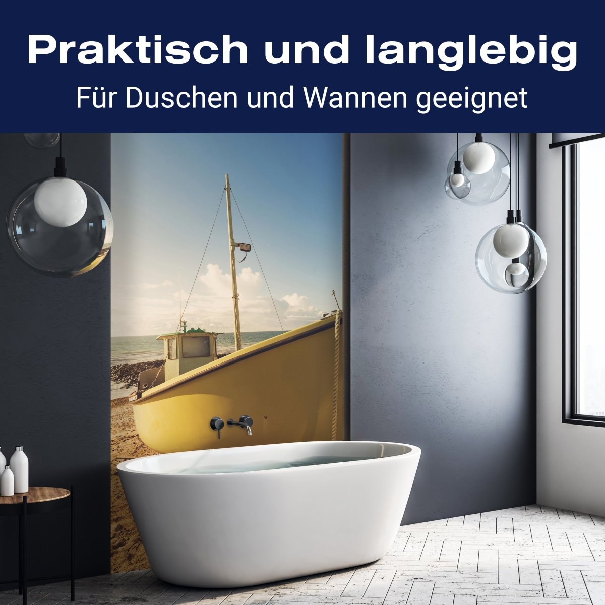 Duschwand Boote Am Strand M0388 entdecken - Bild 3 Duschwand Boote Am Strand M0388 entdecken - Bild 3