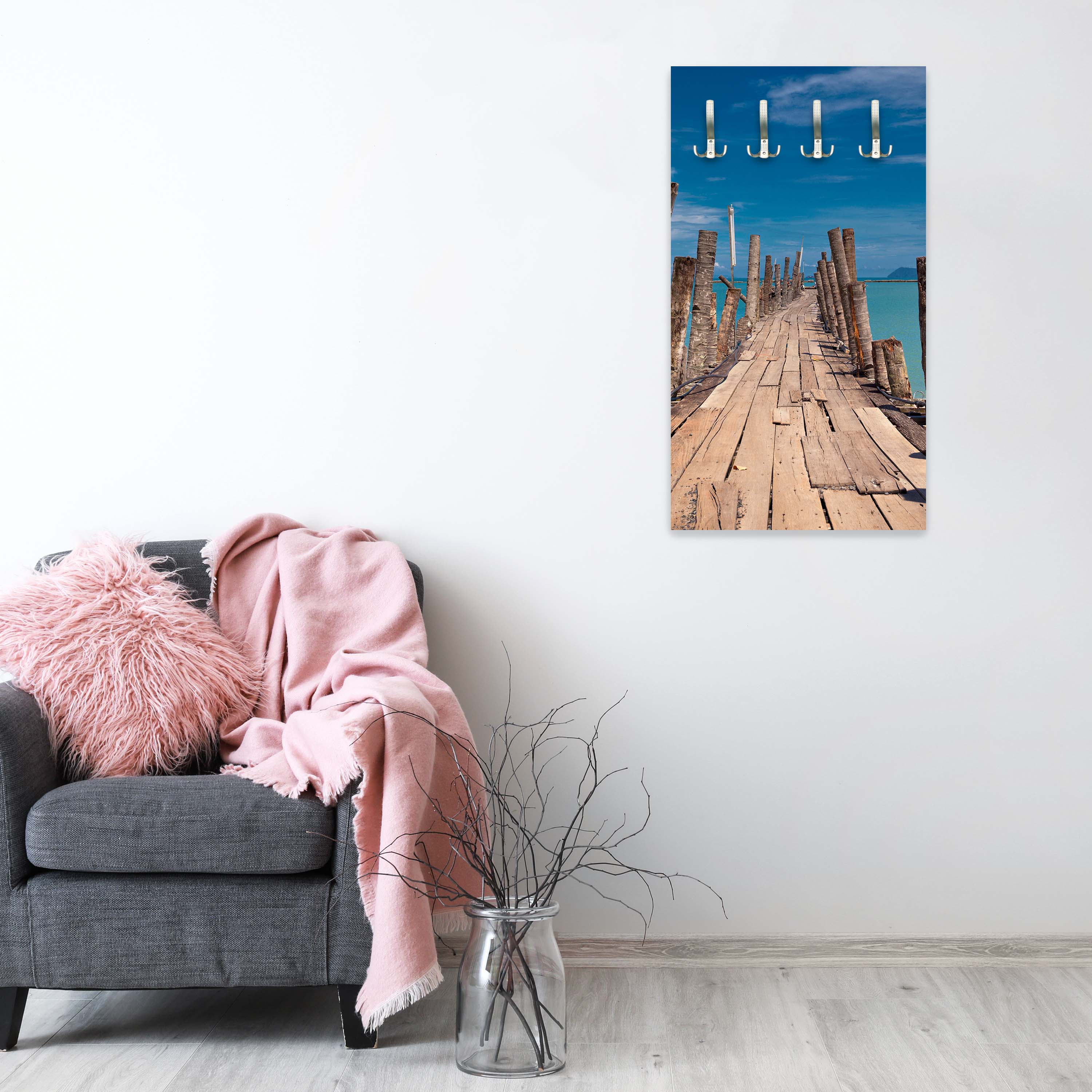 Garderobe Holzsteg ins Meer M0389 entdecken - Bild 3 Garderobe Holzsteg ins Meer M0389 entdecken - Bild 3