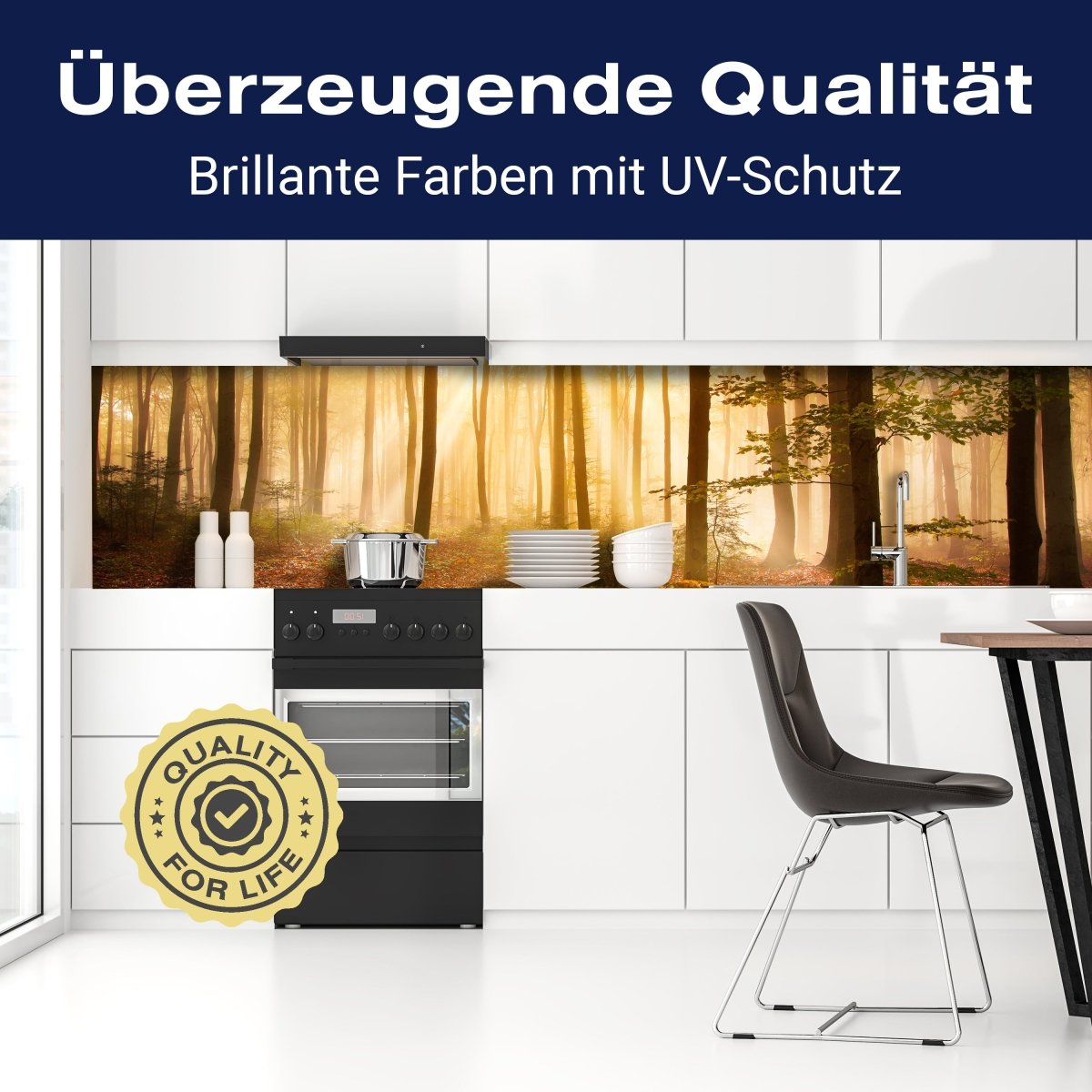 Küchenrückwand Wald am Morgen M0391 entdecken - Bild 2 Küchenrückwand Wald am Morgen M0391 entdecken - Bild 2