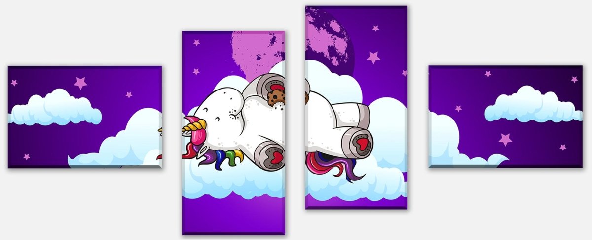 Leinwandbild Mehrteiler Einhorn Traum M0393 Leinwandbild Mehrteiler Einhorn Traum M0393