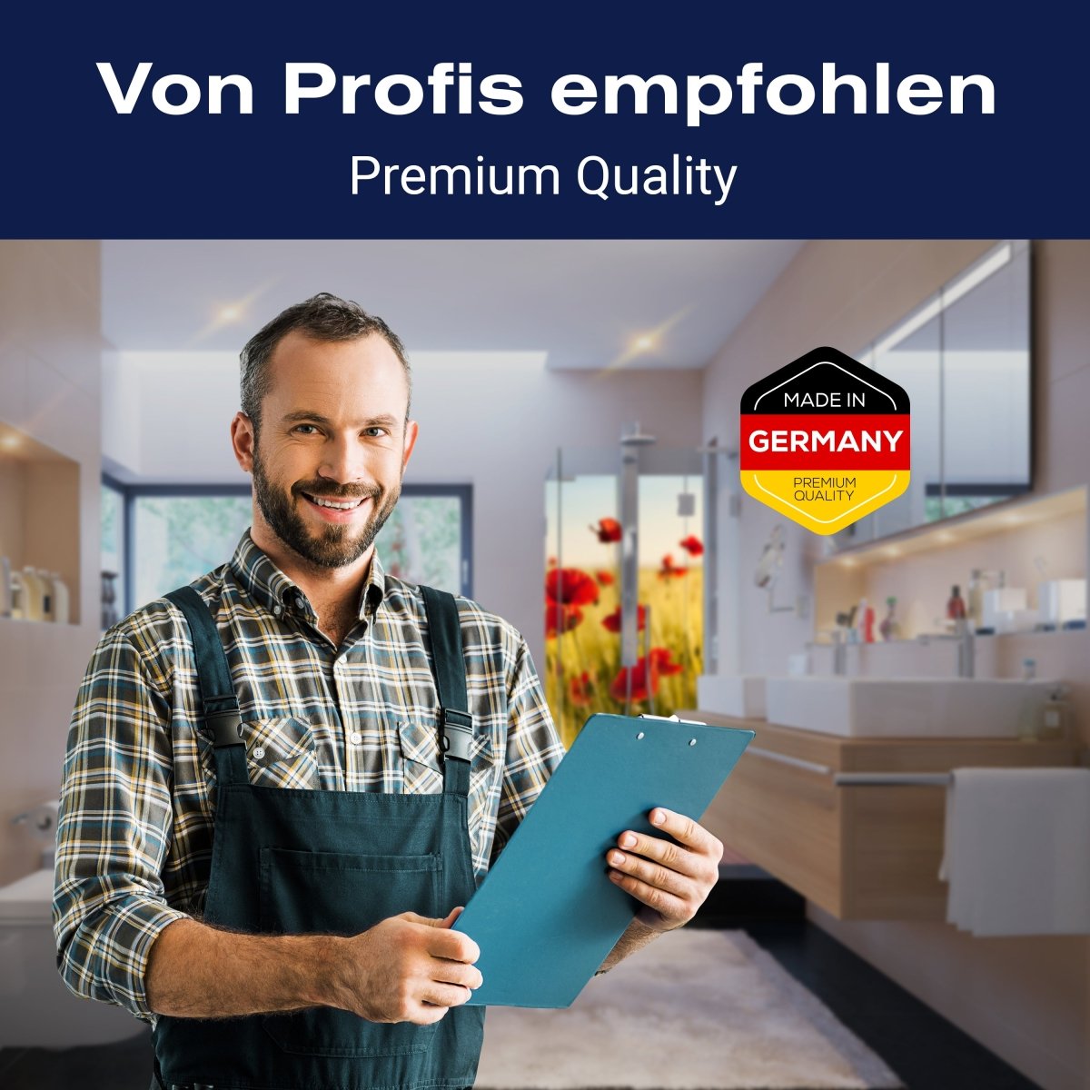 Duschwand Kornfeld mit Mohnblumen M0398 entdecken - Bild 5 Duschwand Kornfeld mit Mohnblumen M0398 entdecken - Bild 5