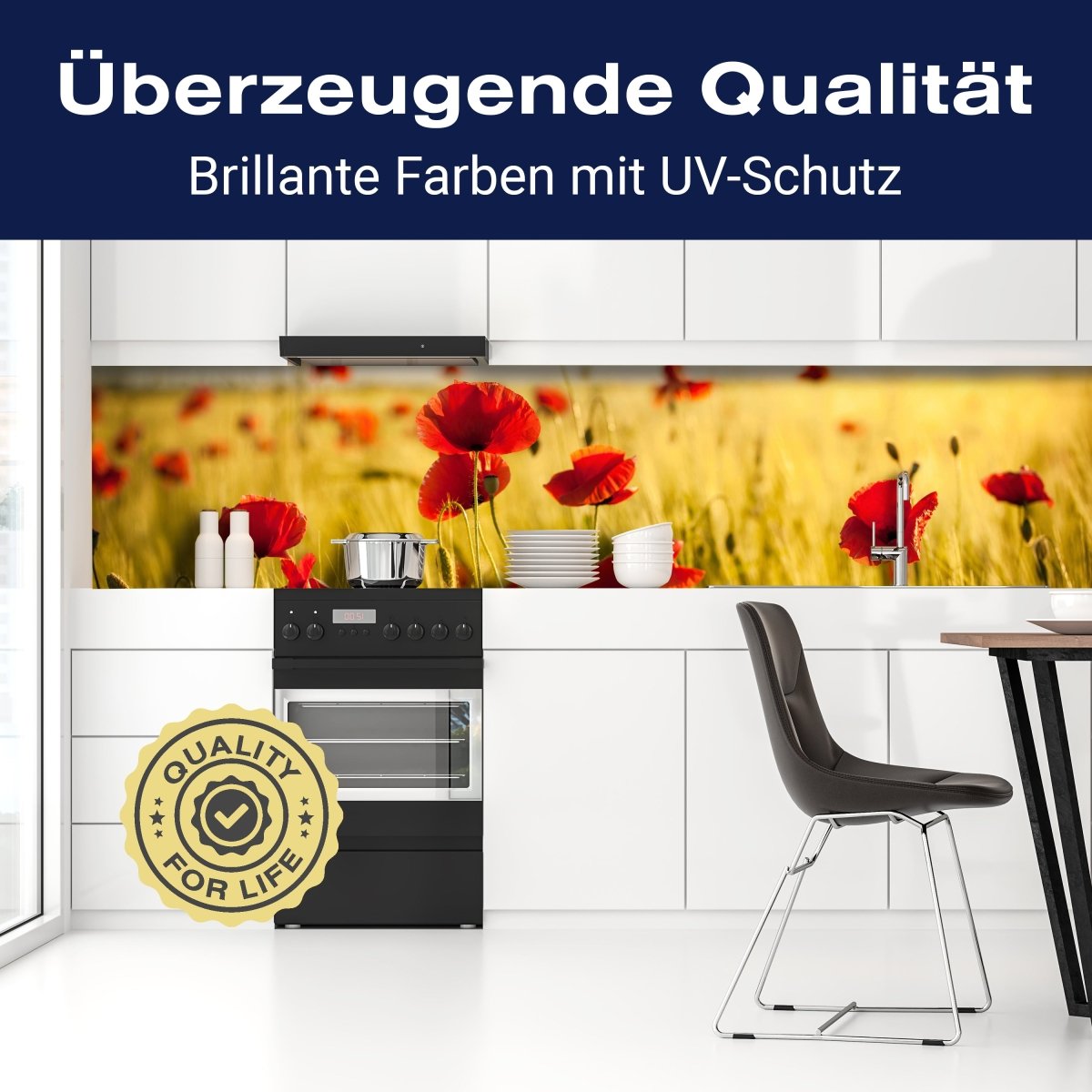 Küchenrückwand Kornfeld mit Mohnblumen M0398 entdecken - Bild 2 Küchenrückwand Kornfeld mit Mohnblumen M0398 entdecken - Bild 2