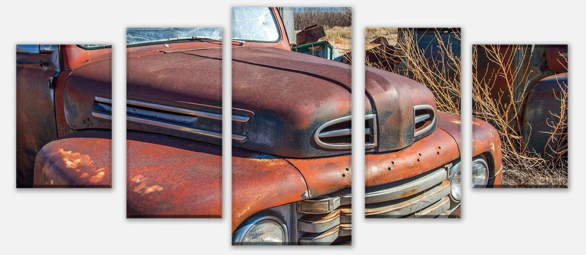 Leinwandbild Mehrteiler Roter Picup M0406 entdecken - Bild 1 Leinwandbild Mehrteiler Roter Picup M0406 entdecken - Bild 1