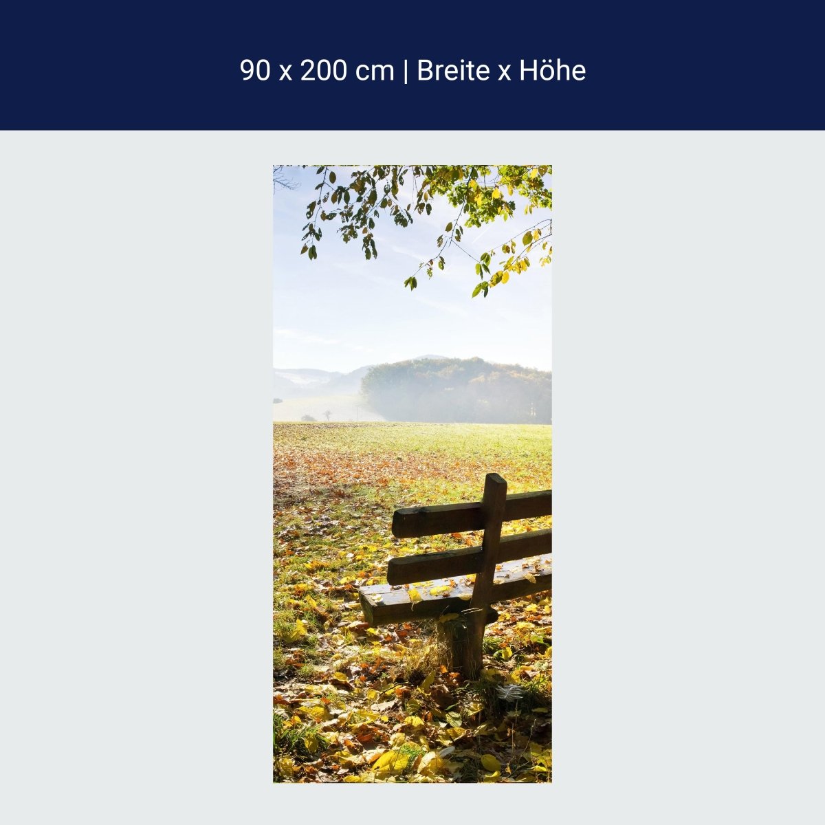 Duschwand Parkbank im Herbst M0415 Duschwand Parkbank im Herbst M0415