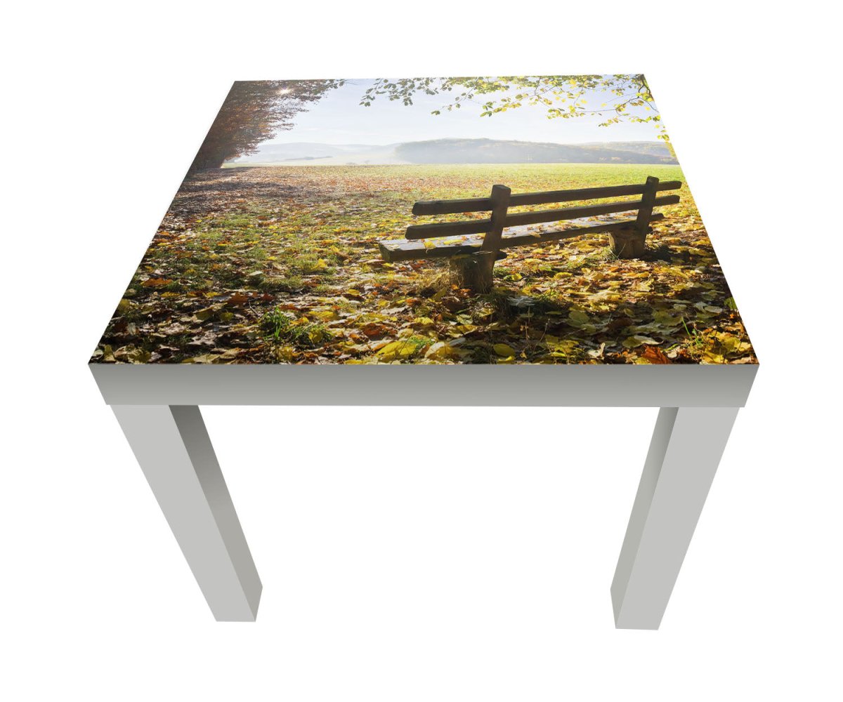 Beistelltisch Parkbank im Herbst M0415 entdecken - Bild 1 Beistelltisch Parkbank im Herbst M0415 entdecken - Bild 1