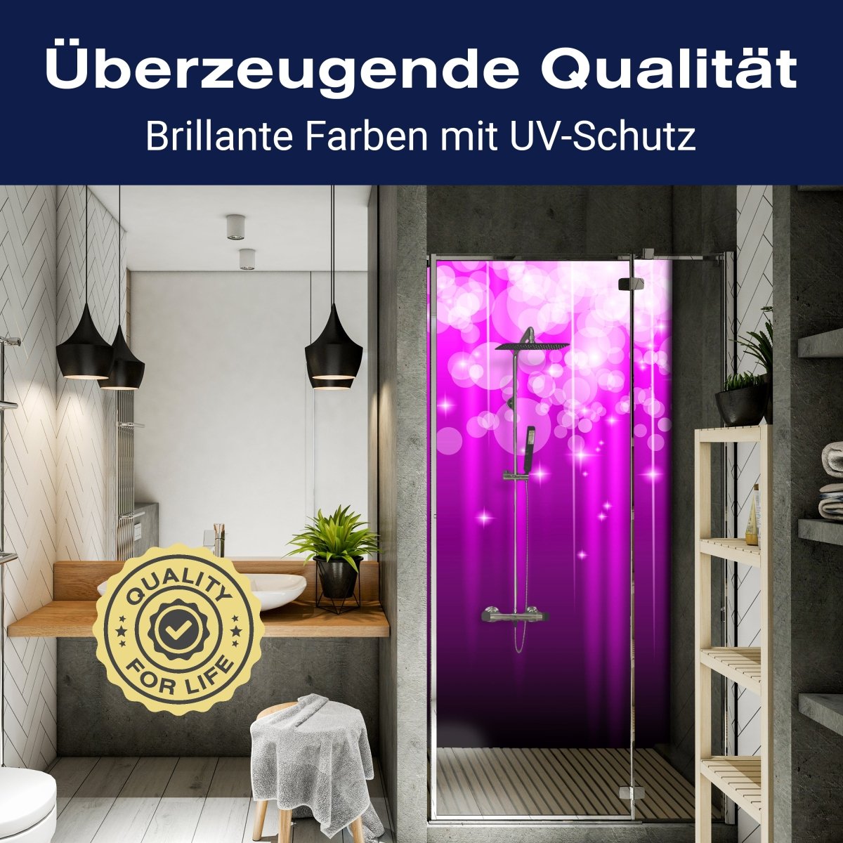 Duschwand Pinker Lichterregen M0424 entdecken - Bild 2 Duschwand Pinker Lichterregen M0424 entdecken - Bild 2
