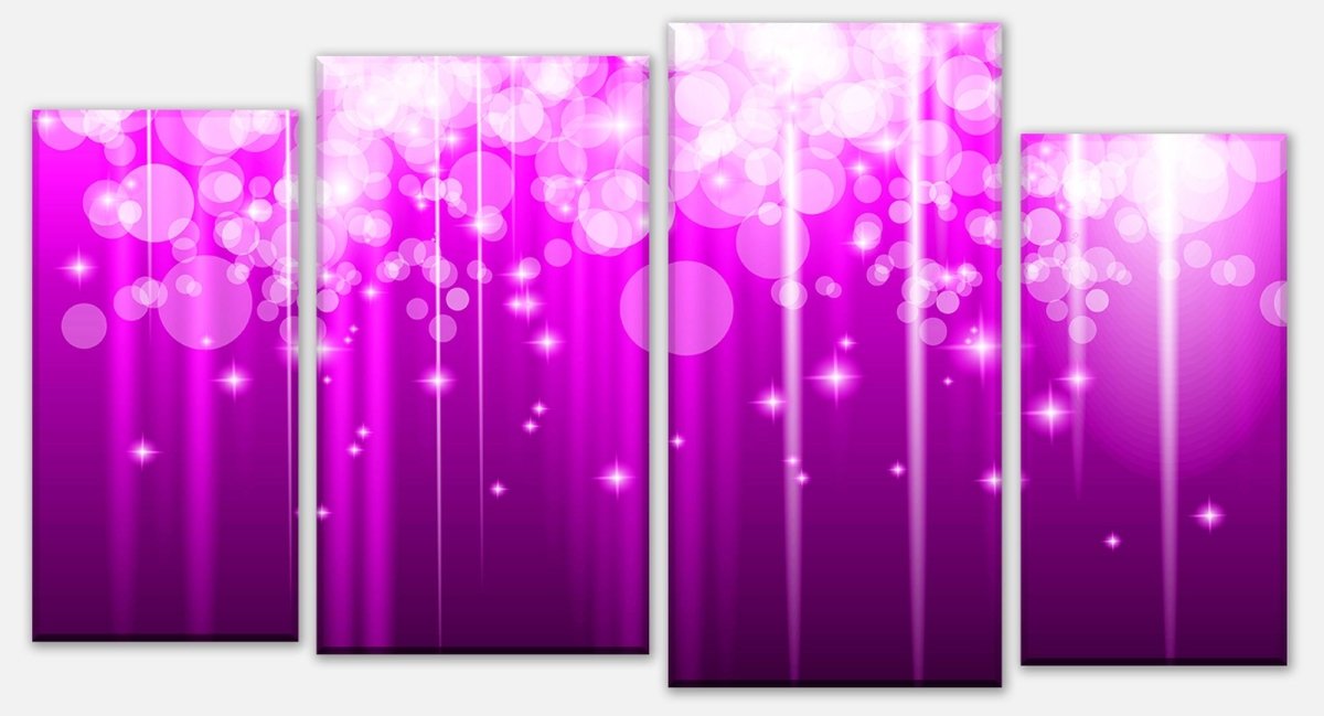 Leinwandbild Mehrteiler Pinker Lichterregen M0424 Leinwandbild Mehrteiler Pinker Lichterregen M0424