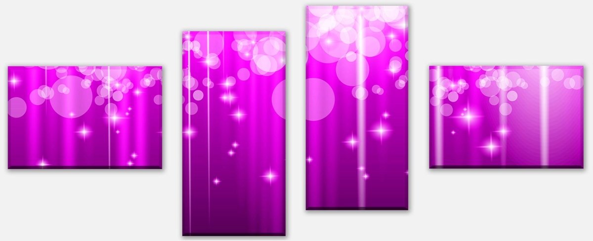 Leinwandbild Mehrteiler Pinker Lichterregen M0424 Leinwandbild Mehrteiler Pinker Lichterregen M0424