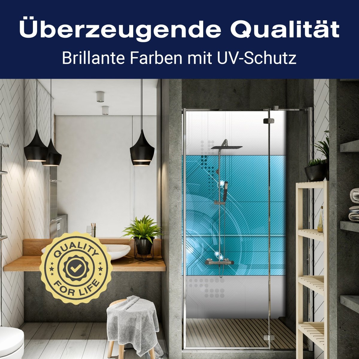 Duschwand Abstrakt Technik 1 M0427 entdecken - Bild 2 Duschwand Abstrakt Technik 1 M0427 entdecken - Bild 2