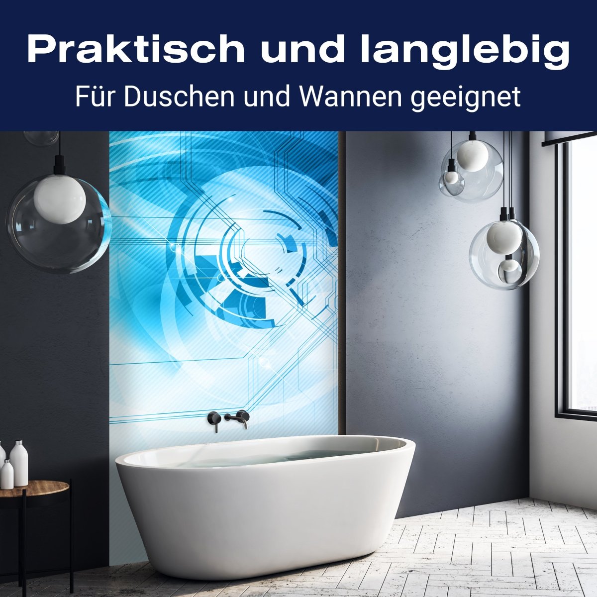 Duschwand Abstrakt Technik 2 M0428 entdecken - Bild 3 Duschwand Abstrakt Technik 2 M0428 entdecken - Bild 3