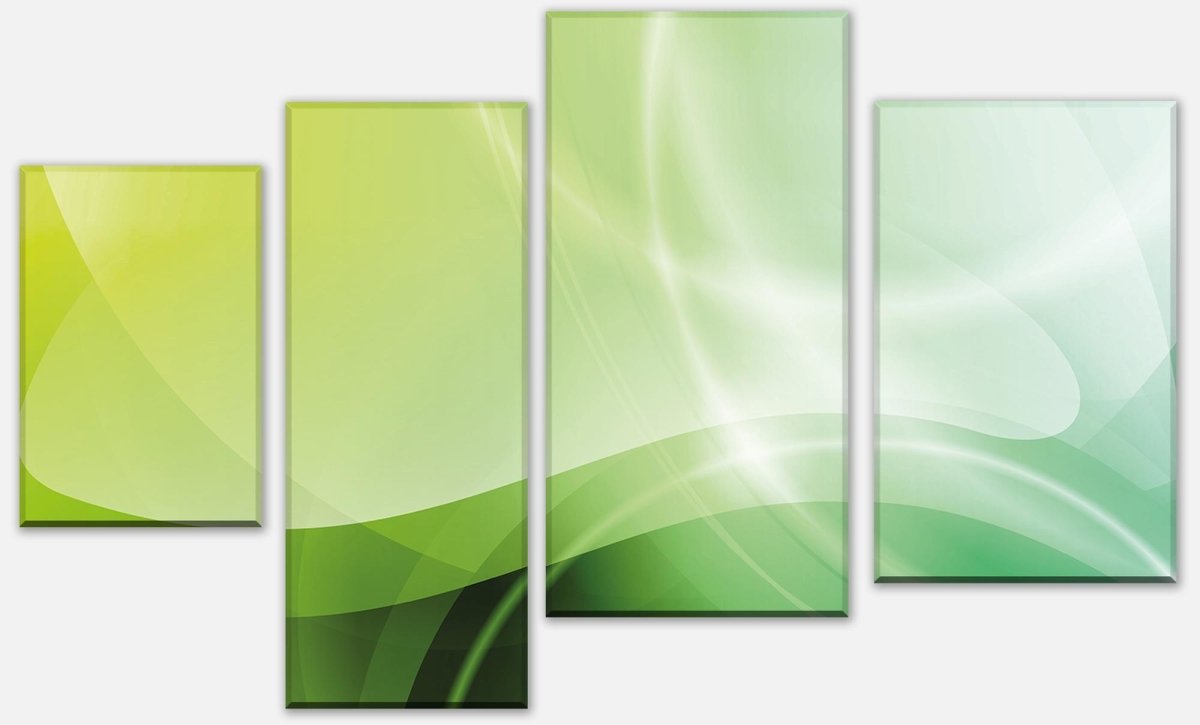 Leinwandbild Mehrteiler Abstrakt Grüner Traum M0429 Leinwandbild Mehrteiler Abstrakt Grüner Traum M0429