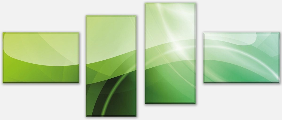 Leinwandbild Mehrteiler Abstrakt Grüner Traum M0429 Leinwandbild Mehrteiler Abstrakt Grüner Traum M0429